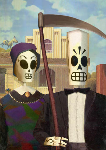 Grim Fandango - Немного хорошего арта Мэнни